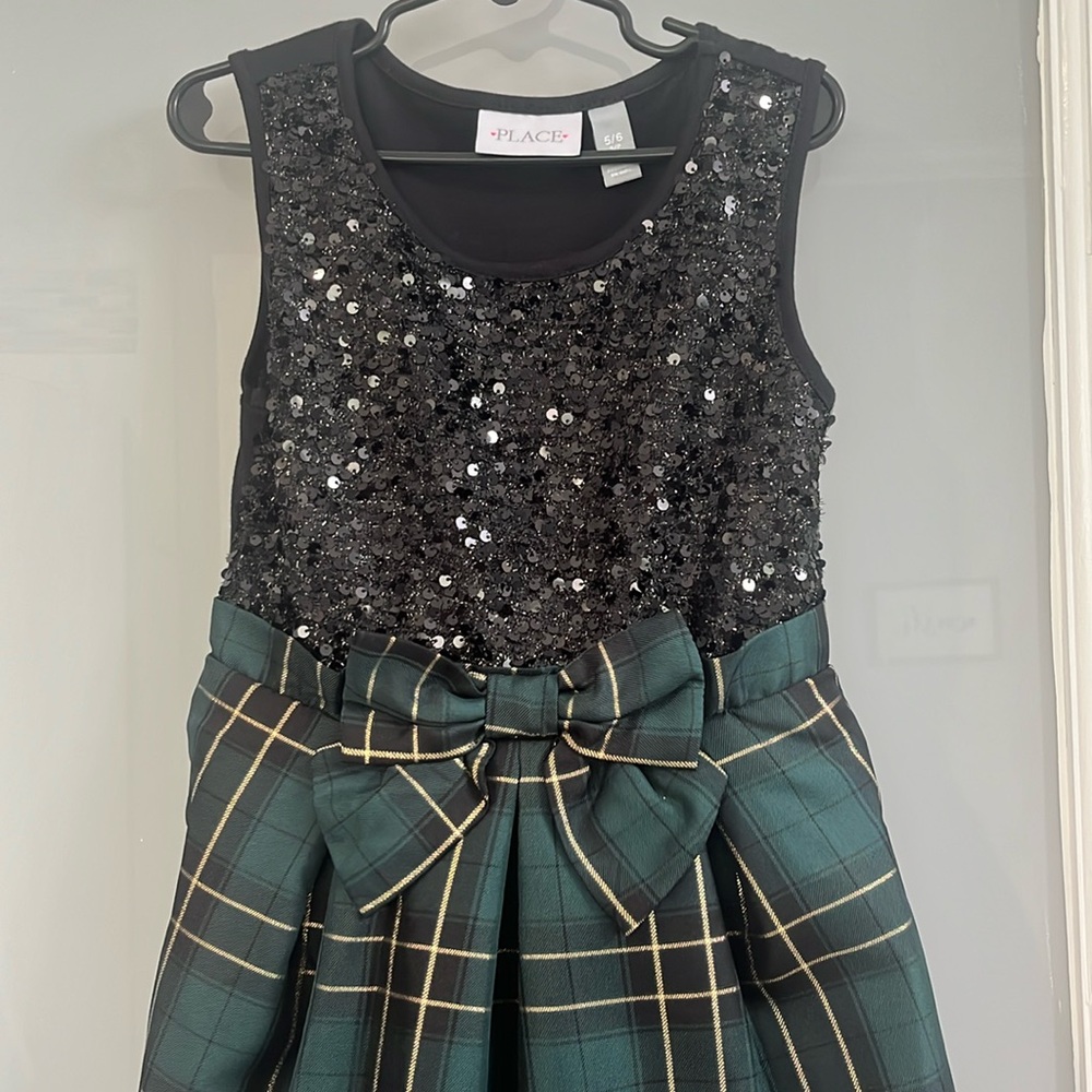 Plaid sequin fit & flare dress from Childrens Place size 5/6